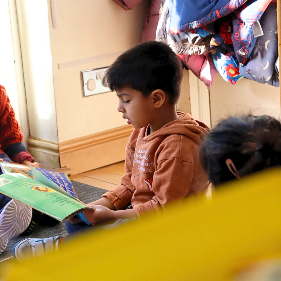 Another picture of the Great Learner eating breakfast